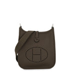 Hermes Shoulder Bag Evelyne TPM 111 Amazon Vert Roden Silver Taurillon Clemence