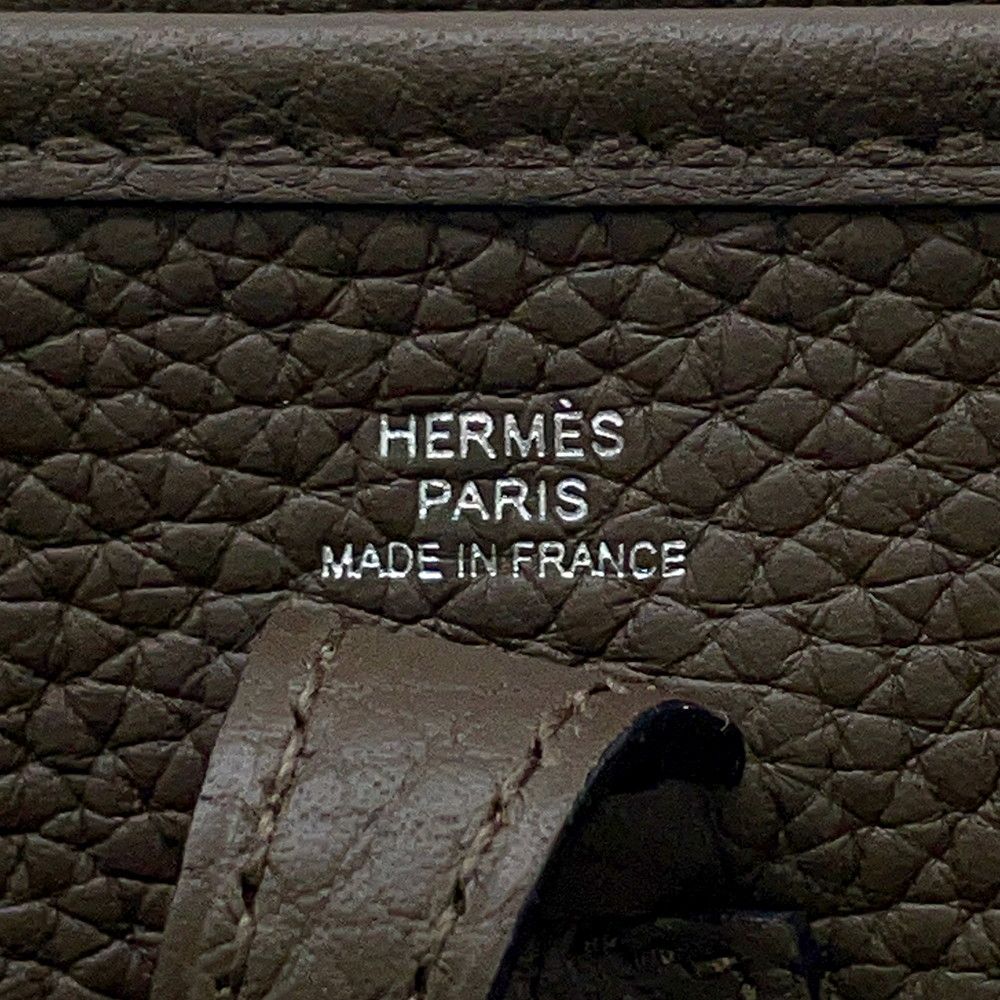 Hermes Shoulder Bag Evelyne TPM 111 Amazon Vert Roden Silver Taurillon Clemence — view 7