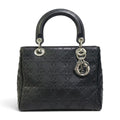 Dior M Whip Stitch Cannage Black Leather Handbag