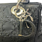 Dior M Whip Stitch Cannage Black Leather Handbag — view 7