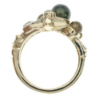 Chanel CC Logo Star Ring Rhinestone Silver — view 6