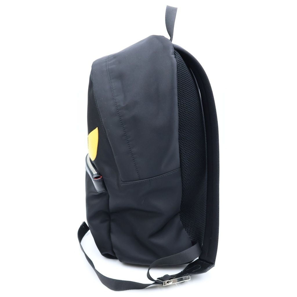 Fendi Bugs Monster Backpack Nylon Leather Black Yellow — view 3
