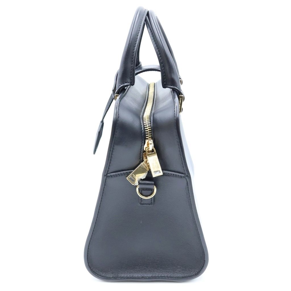 Saint Laurent Paris Baby Cabas 2-Way Shoulder Bag Black Leather Gold — view 3