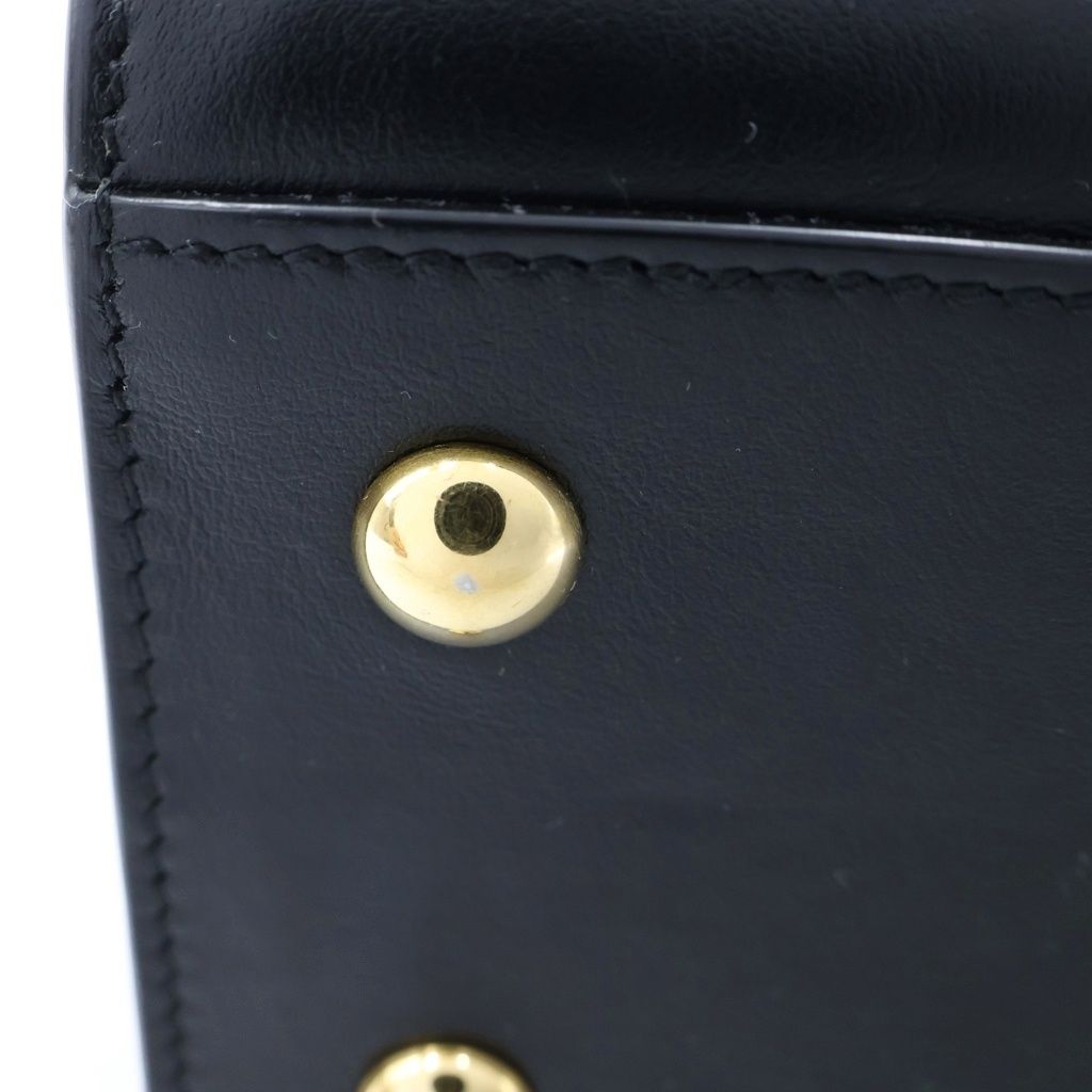 Saint Laurent Paris Baby Cabas 2-Way Shoulder Bag Black Leather Gold — view 6