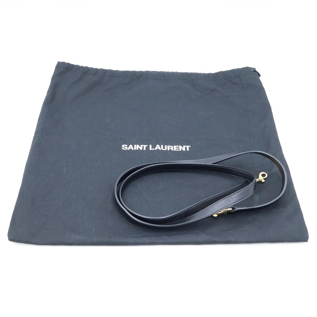 Saint Laurent Paris Baby Cabas 2-Way Shoulder Bag Black Leather Gold — view 8