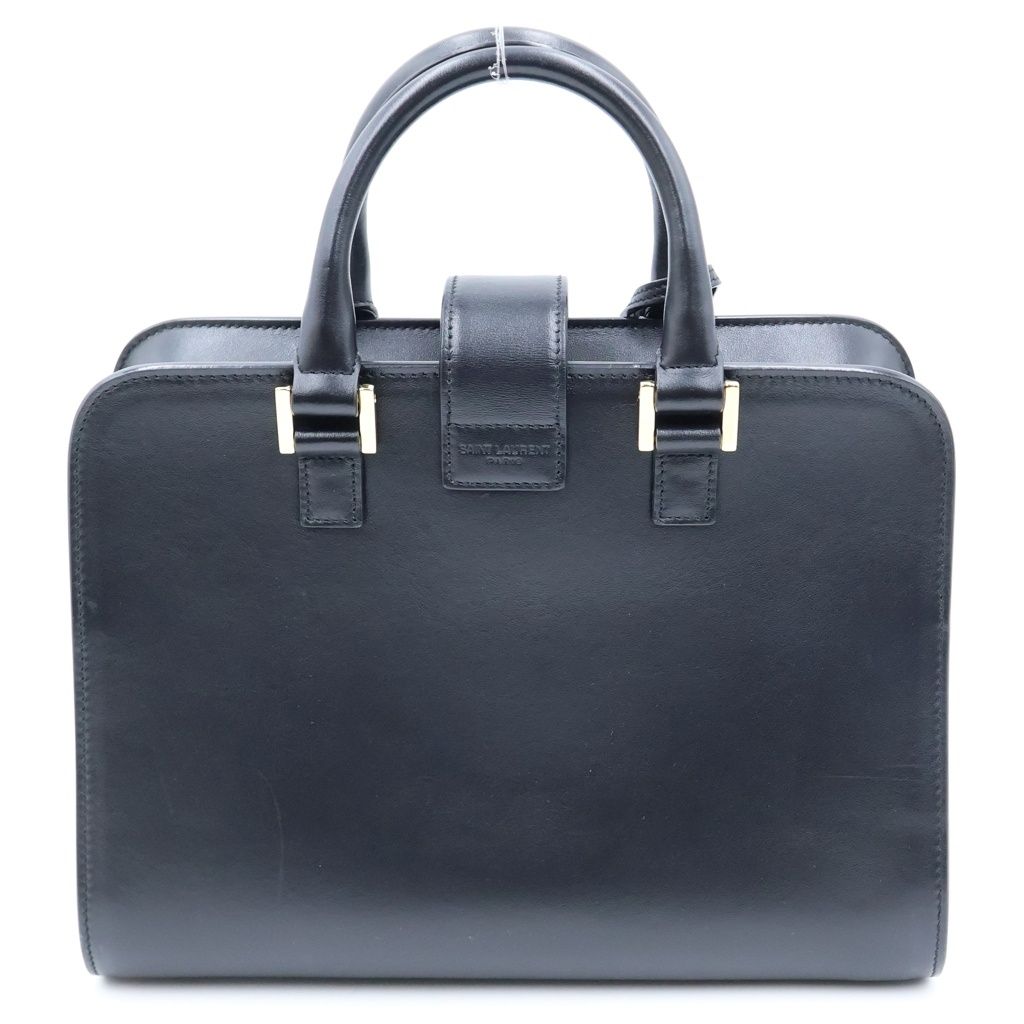 Saint Laurent Paris Baby Cabas 2-Way Shoulder Bag Black Leather Gold — view 2