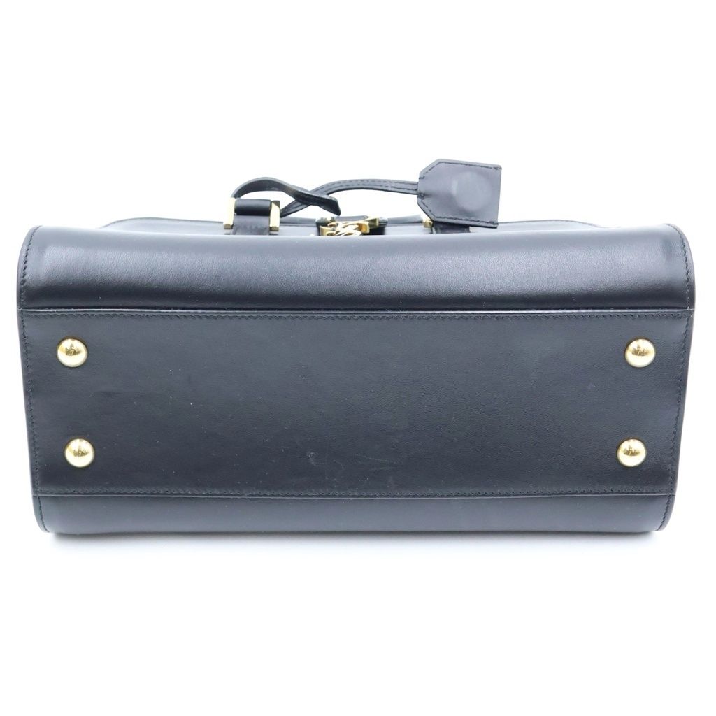 Saint Laurent Paris Baby Cabas 2-Way Shoulder Bag Black Leather Gold — view 4