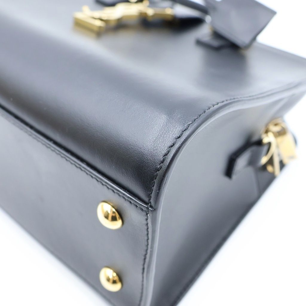 Saint Laurent Paris Baby Cabas 2-Way Shoulder Bag Black Leather Gold — view 5
