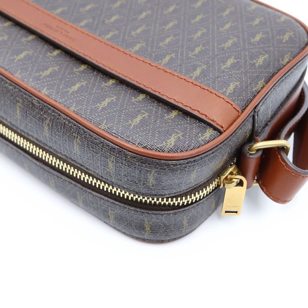Saint Laurent Paris Camera Bag le Monogram Leather Brown — view 6