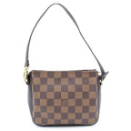 Louis Vuitton Trousse Makeup Pouch Damier Leather Brown — view 2