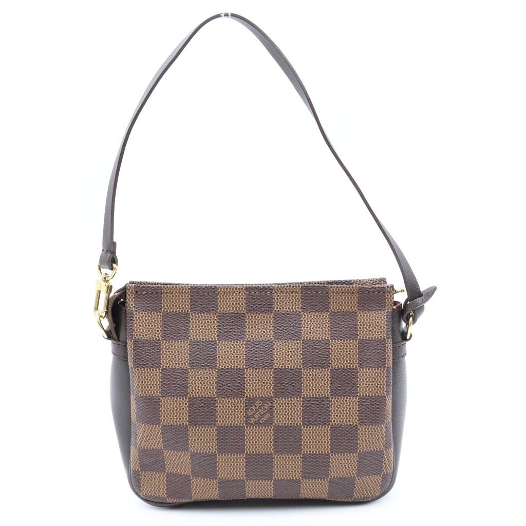 Louis Vuitton Trousse Makeup Pouch Damier Leather Brown — view 2