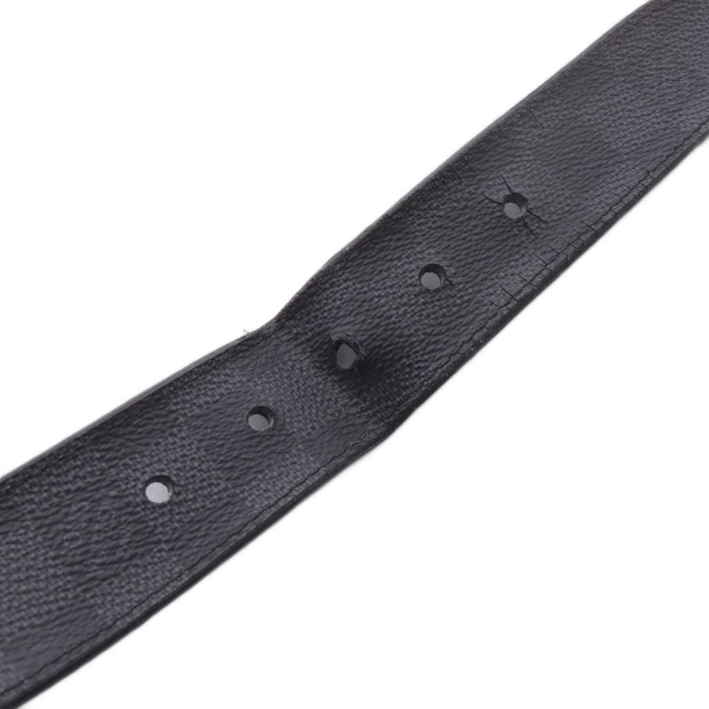 Louis Vuitton Ceinture Pont Neuf Belt Canvas Leather Black AD — view 5