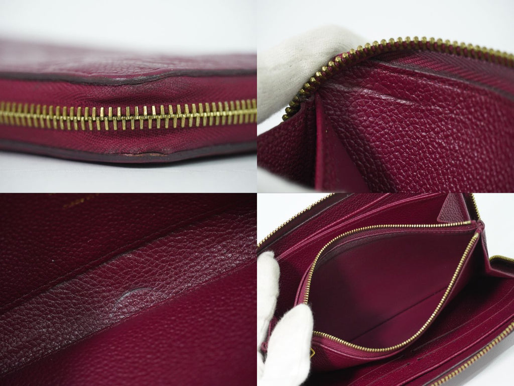 Louis Vuitton LV Zippy Wallet Monogram Empreinte Leather Raisin Purple — view 8