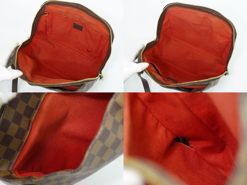 Louis Vuitton LV Belem MM Damier Ebene Shoulder Bag Brown — view 8
