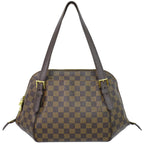 Louis Vuitton LV Belem MM Damier Ebene Shoulder Bag Brown