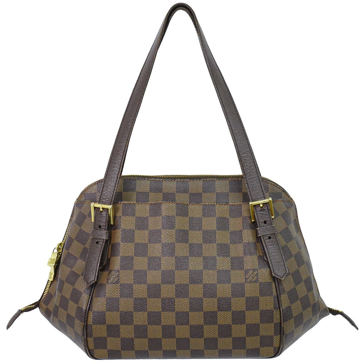 Louis Vuitton LV Belem MM Damier Ebene Shoulder Bag Brown
