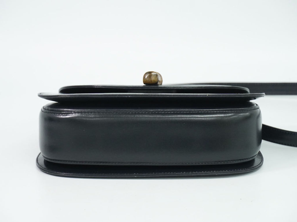 Gucci Bamboo 2-Way Shoulder Bag Pochette Leather Black — view 3