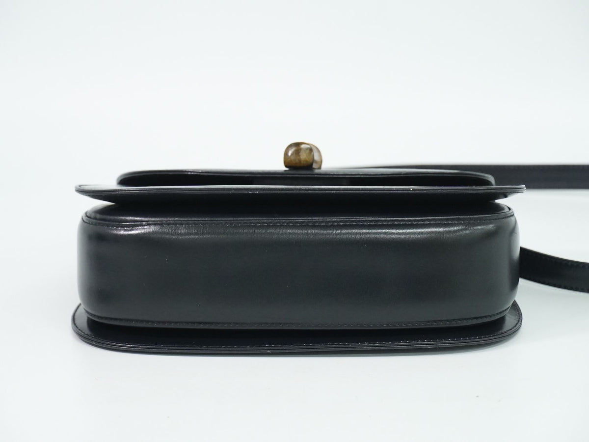 Gucci Bamboo 2-Way Shoulder Bag Pochette Leather Black — view 3