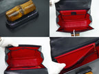 Gucci Bamboo 2-Way Shoulder Bag Pochette Leather Black — view 8
