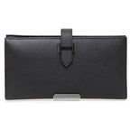 Hermes Bearn Soufflet Monochrome Wallet Veau Madame So Black