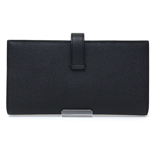 Hermes Bearn Soufflet Monochrome Wallet Veau Madame So Black — view 3