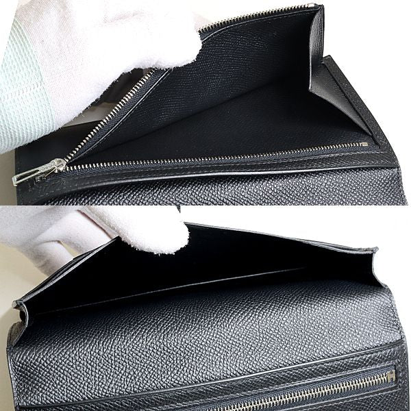 Hermes Bearn Soufflet Monochrome Wallet Veau Madame So Black — view 6