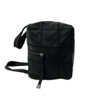 Chanel Choco Bar CC Logo Caviar Leather Mini Boston Bag Black — view 5