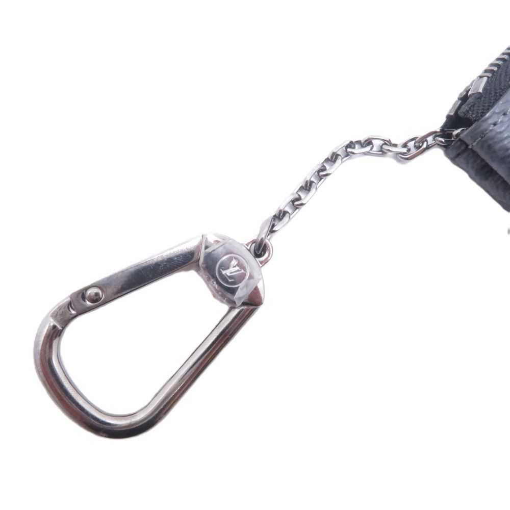 Louis Vuitton Pochette Cles Monogram Eclipse Reverse Coin Purse Gray — view 4