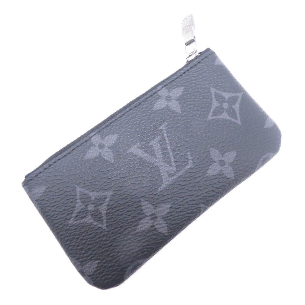 Louis Vuitton Pochette Cles Monogram Eclipse Reverse Coin Purse Gray — view 2