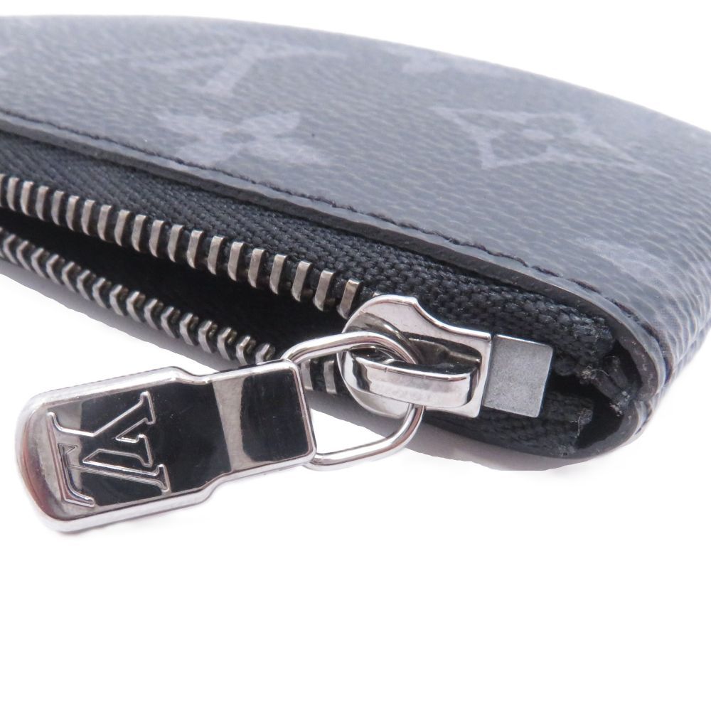 Louis Vuitton Pochette Cles Monogram Eclipse Reverse Coin Purse Gray — view 7