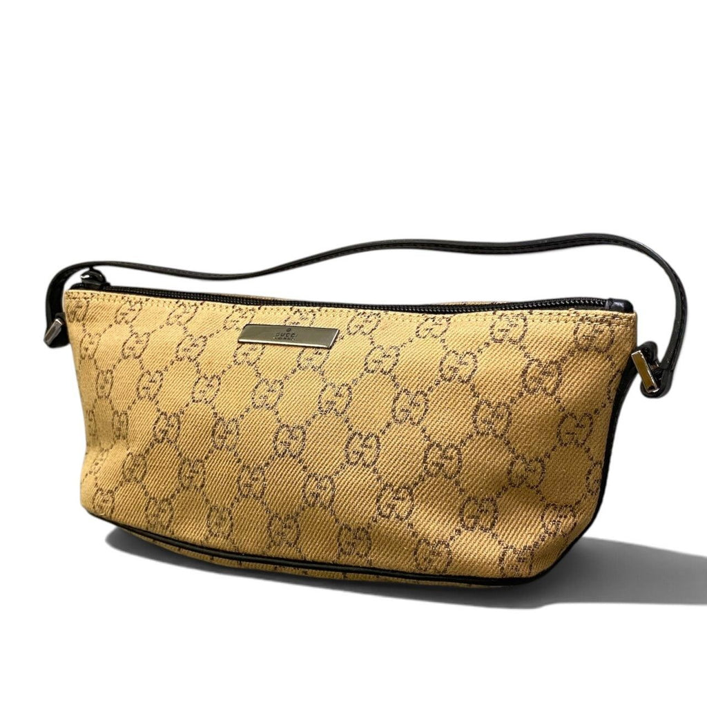 Gucci GG Canvas Pouch Beige Dark Brown — view 2