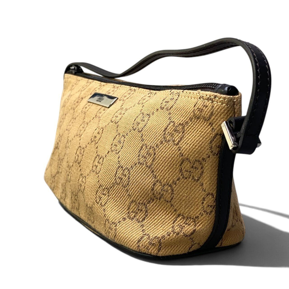 Gucci GG Canvas Pouch Beige Dark Brown — view 4