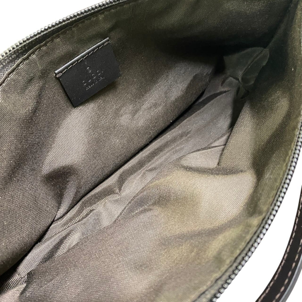 Gucci GG Canvas Pouch Beige Dark Brown — view 8