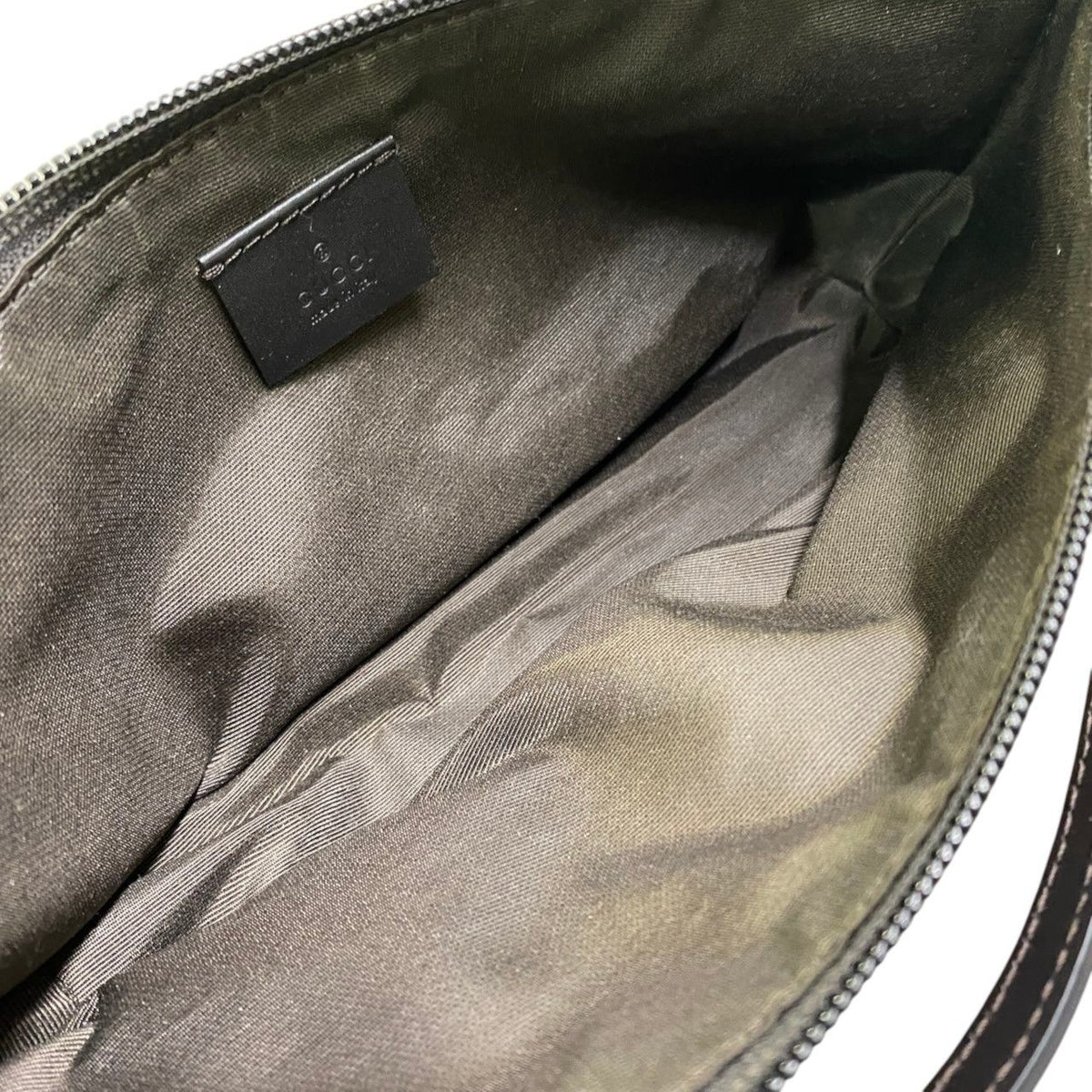 Gucci GG Canvas Pouch Beige Dark Brown — view 8