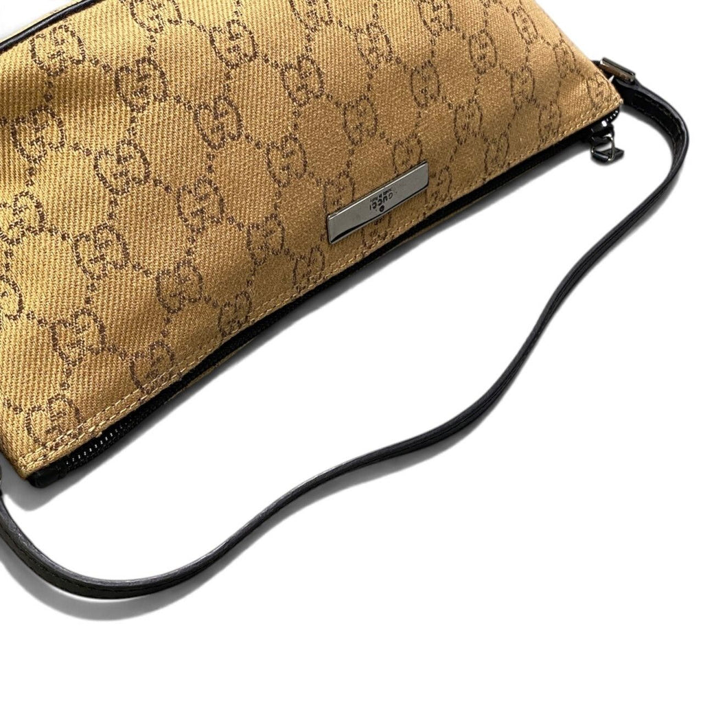 Gucci GG Canvas Pouch Beige Dark Brown — view 6