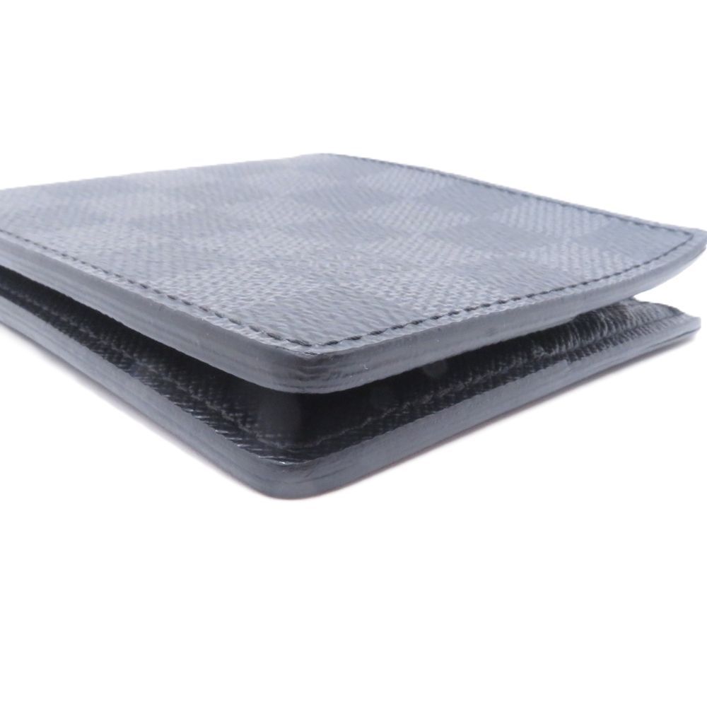 Louis Vuitton Portefeuille Slender Damier Graphite Bifold Wallet Canvas Gray — view 4