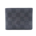Louis Vuitton Portefeuille Slender Damier Graphite Bifold Wallet Canvas Gray