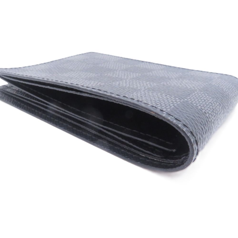 Louis Vuitton Portefeuille Slender Damier Graphite Bifold Wallet Canvas Gray — view 6