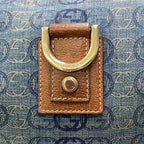 Gucci Abbey Denim Shoulder Bag Indigo Brown — view 7