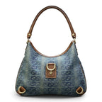 Gucci Abbey Denim Shoulder Bag Indigo Brown