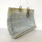 Dior Tote Cannage Denim Blue Silver — view 2