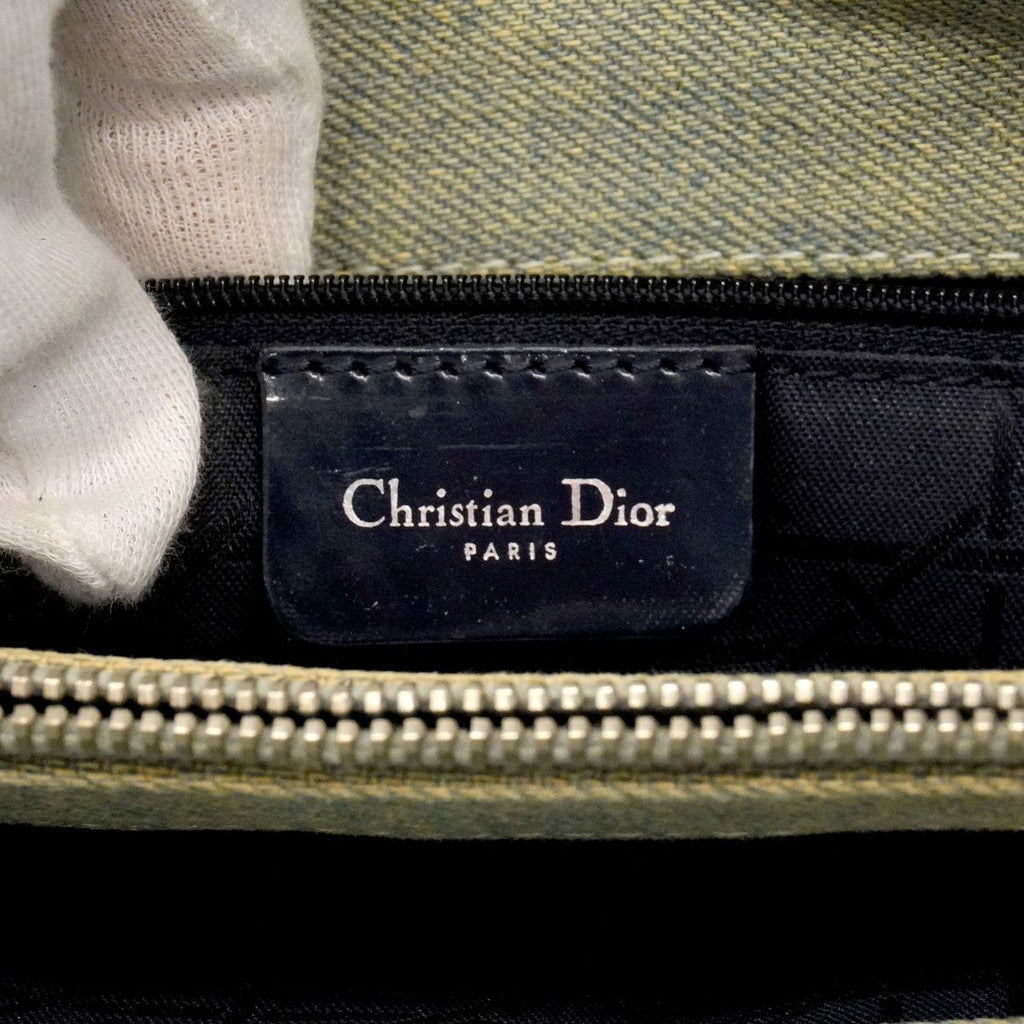 Dior Tote Cannage Denim Blue Silver — view 5