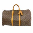 Louis Vuitton Boston Bag Monogram Keepall 55 Brown