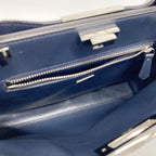 Fendi Handbag Peekaboo Essential Leather Gray Silver 2-Way Bag — view 4