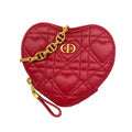 Dior Shoulder Bag Caro Leather Red Gold
