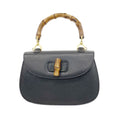 Gucci Handbag Bamboo Leather Black Gold
