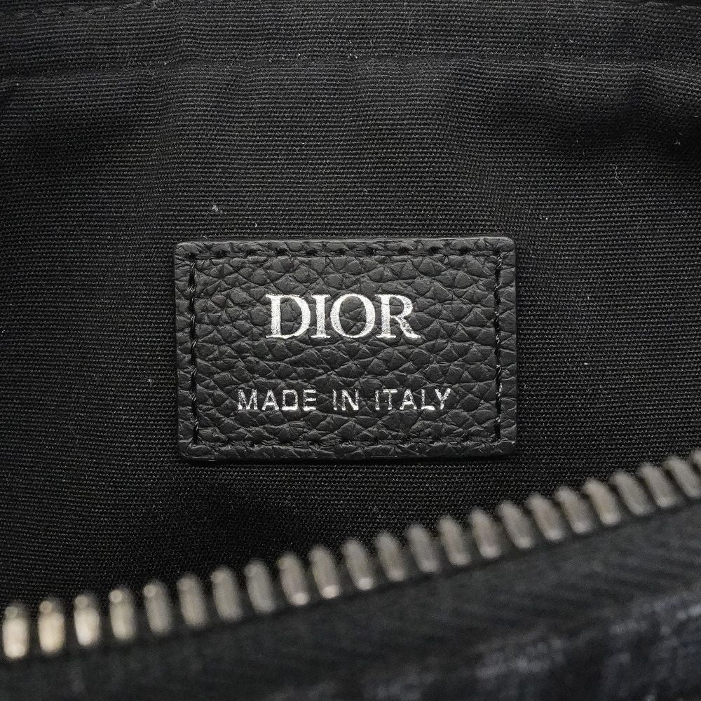 Dior Shoulder Bag Oblique Saddle Canvas Black Silver — view 5