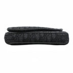 Dior Shoulder Bag Oblique Saddle Canvas Black Silver — view 3