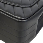 Chanel Shoulder Bag Chevron Lambskin Black Silver — view 6