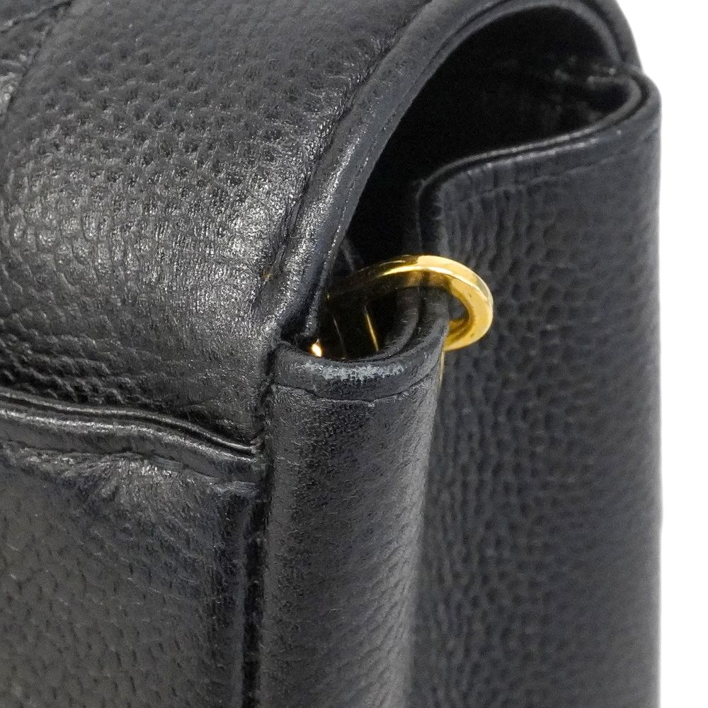 Chanel Shoulder Bag Diana Caviar Leather Black Gold — view 6